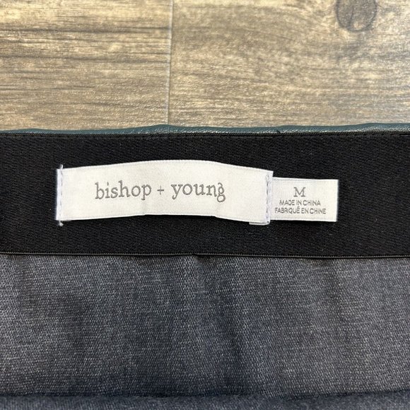BISHOP + YOUNG Anthropologie VEGAN LEATHER Mini Skirt Black/Jade NWT - Picture 4 of 10